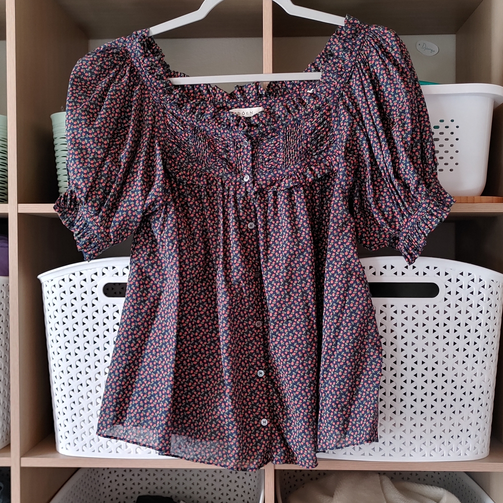 Floral Puff Sleeve Top